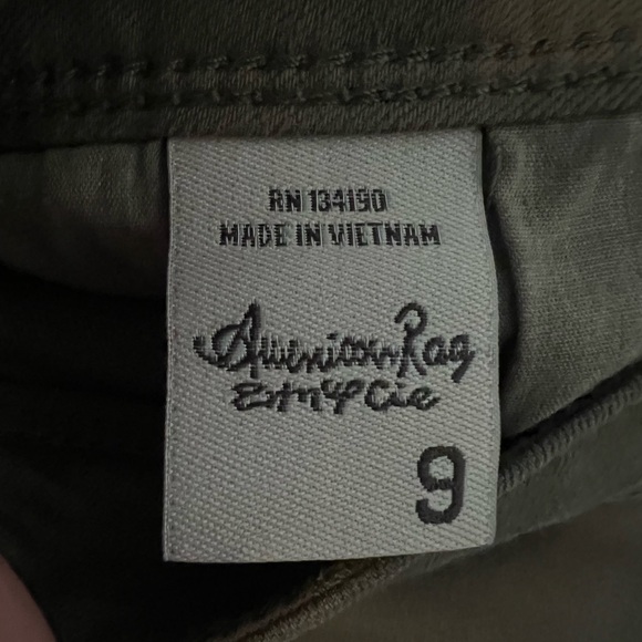 American Rag Women's Distressed Olive Green Shorts - Picture 3 of 5